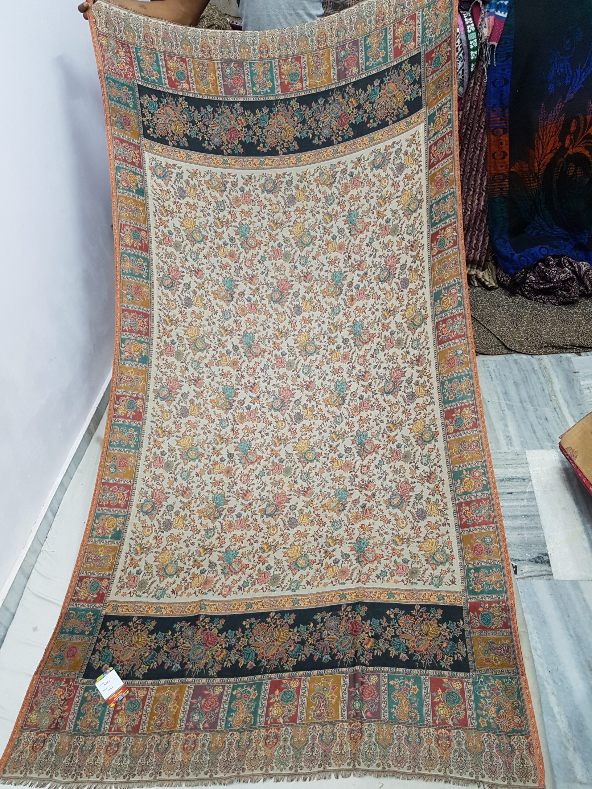Floral Polly wool Blend Shawl Shawl