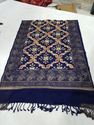 Embroidery viscose acrylic stole