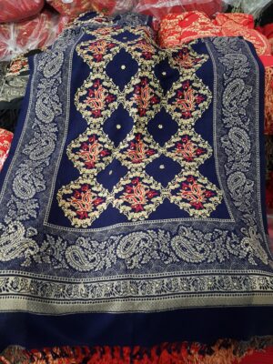 Embroidery viscose acrylic stole
