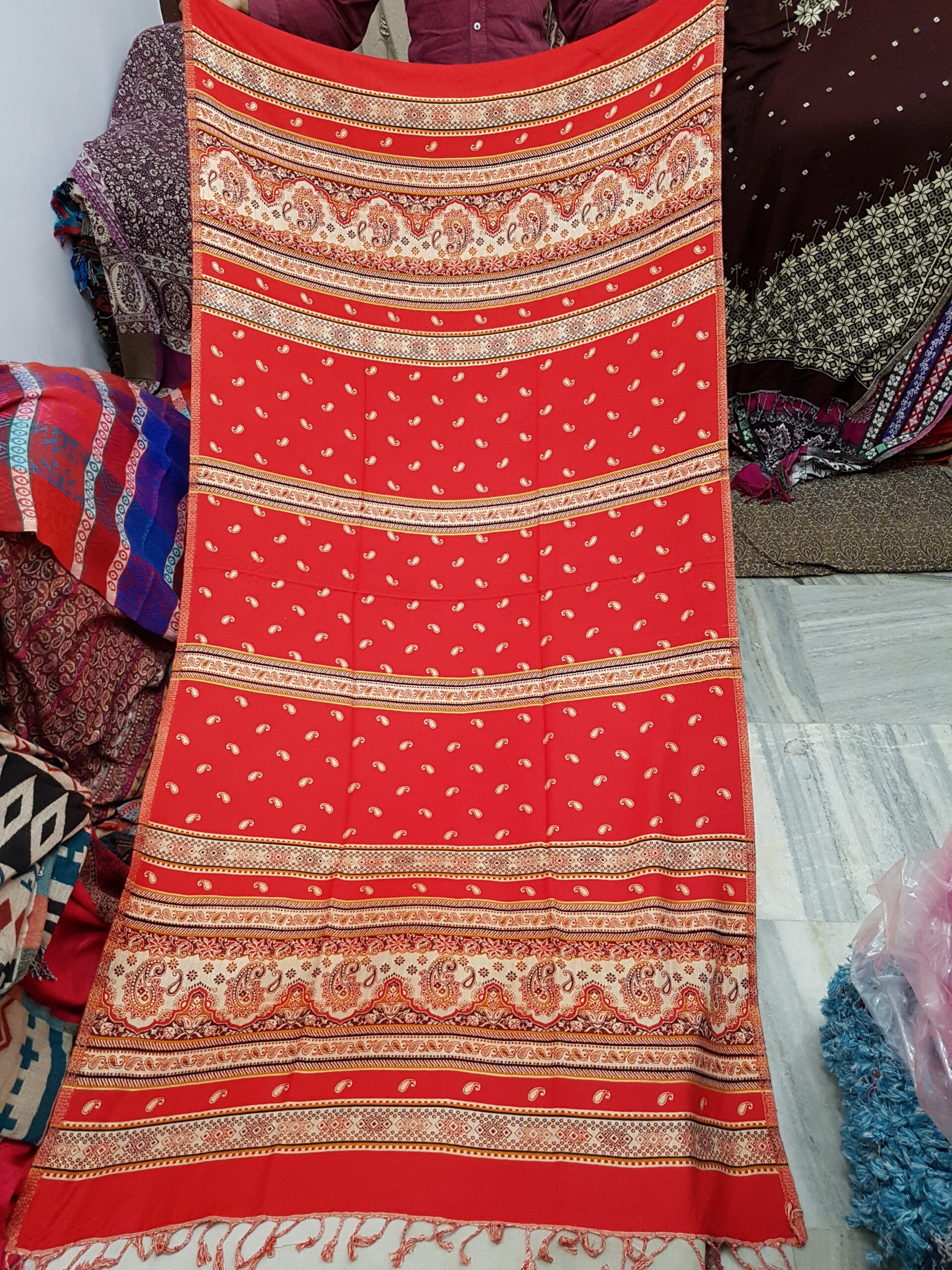 Multi Fancy Polly wool Shawl