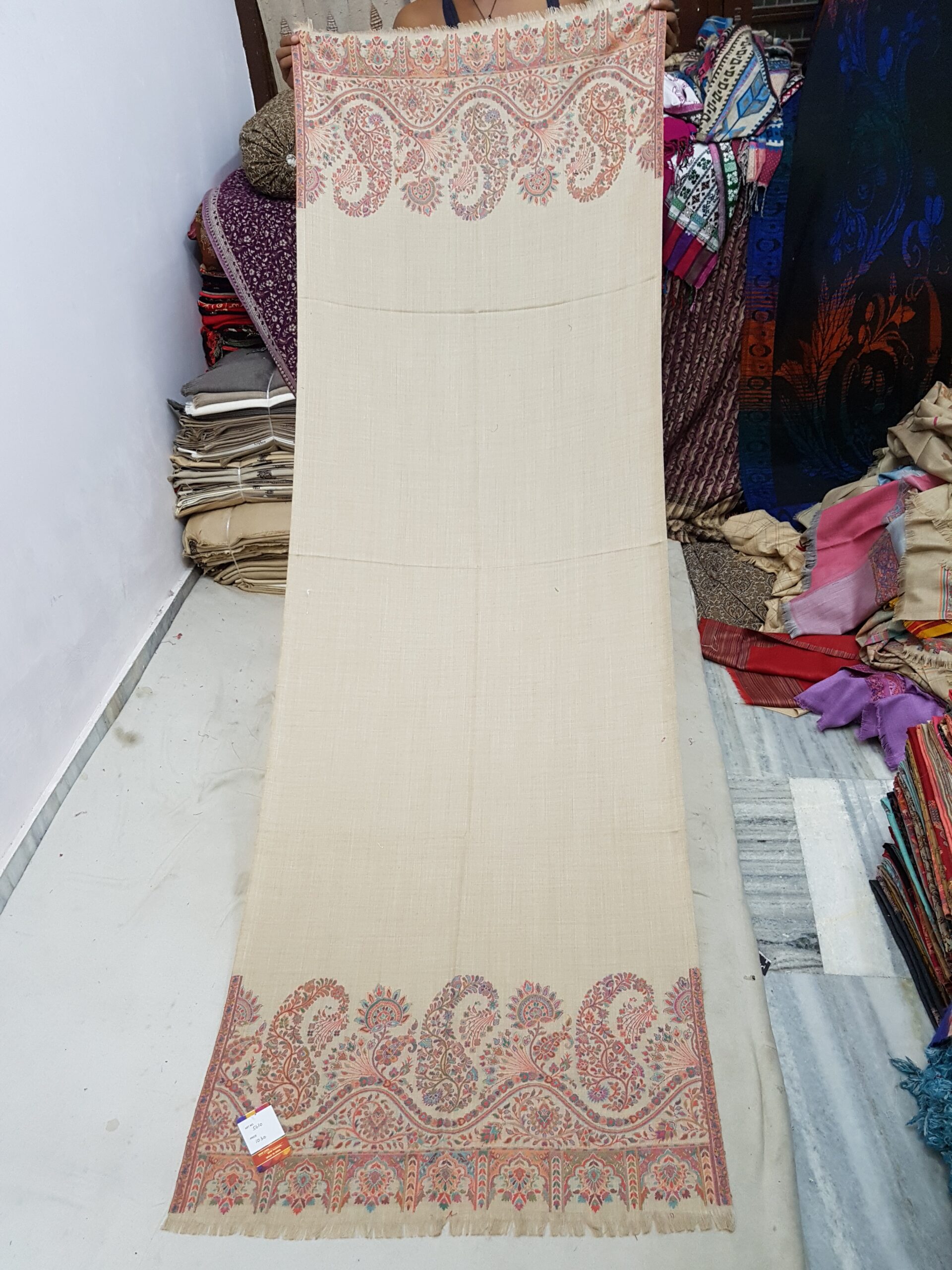 Pure Wool Big Flower Palla Stole
