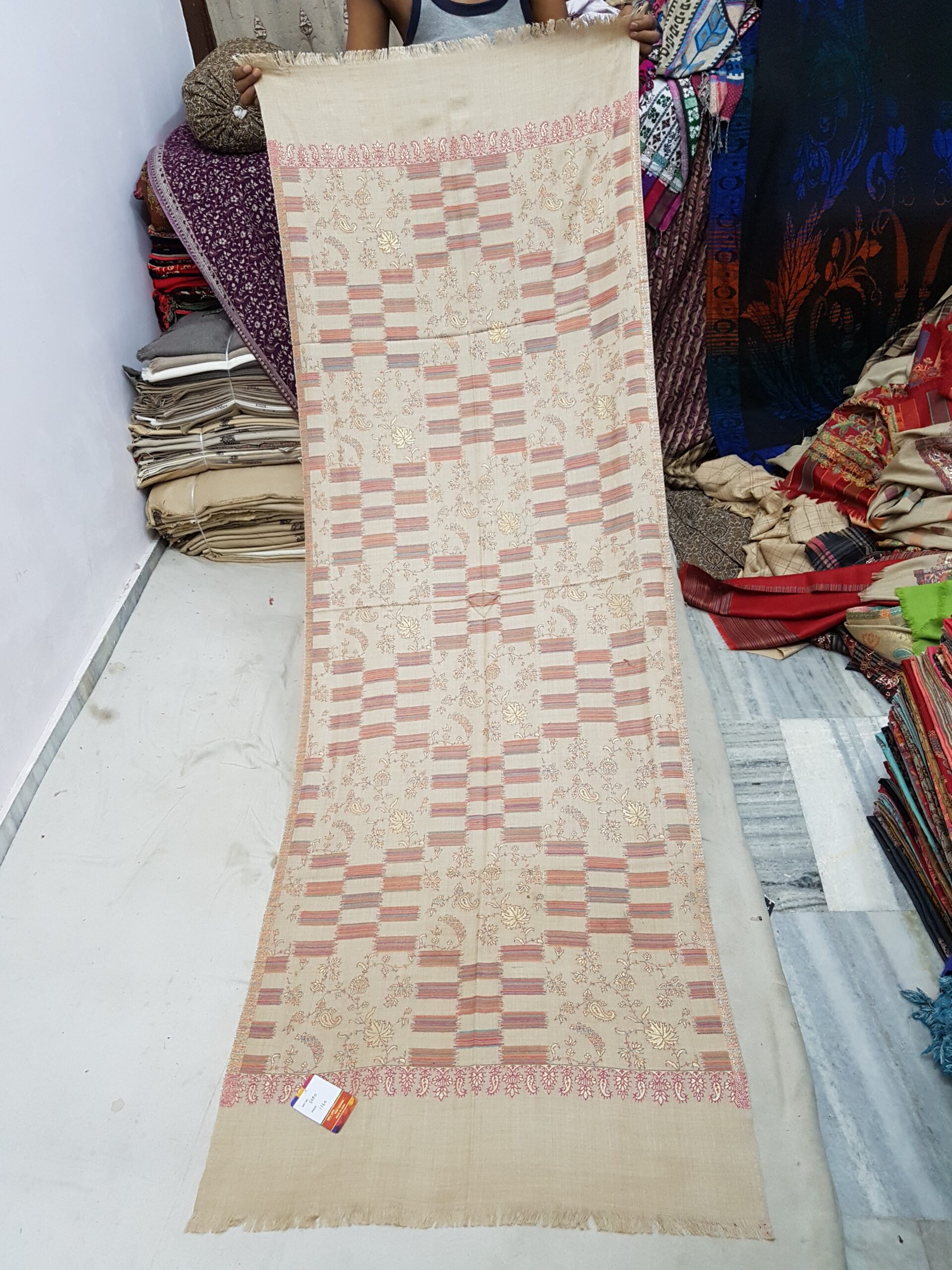 Pure Wool Box Zari Stole