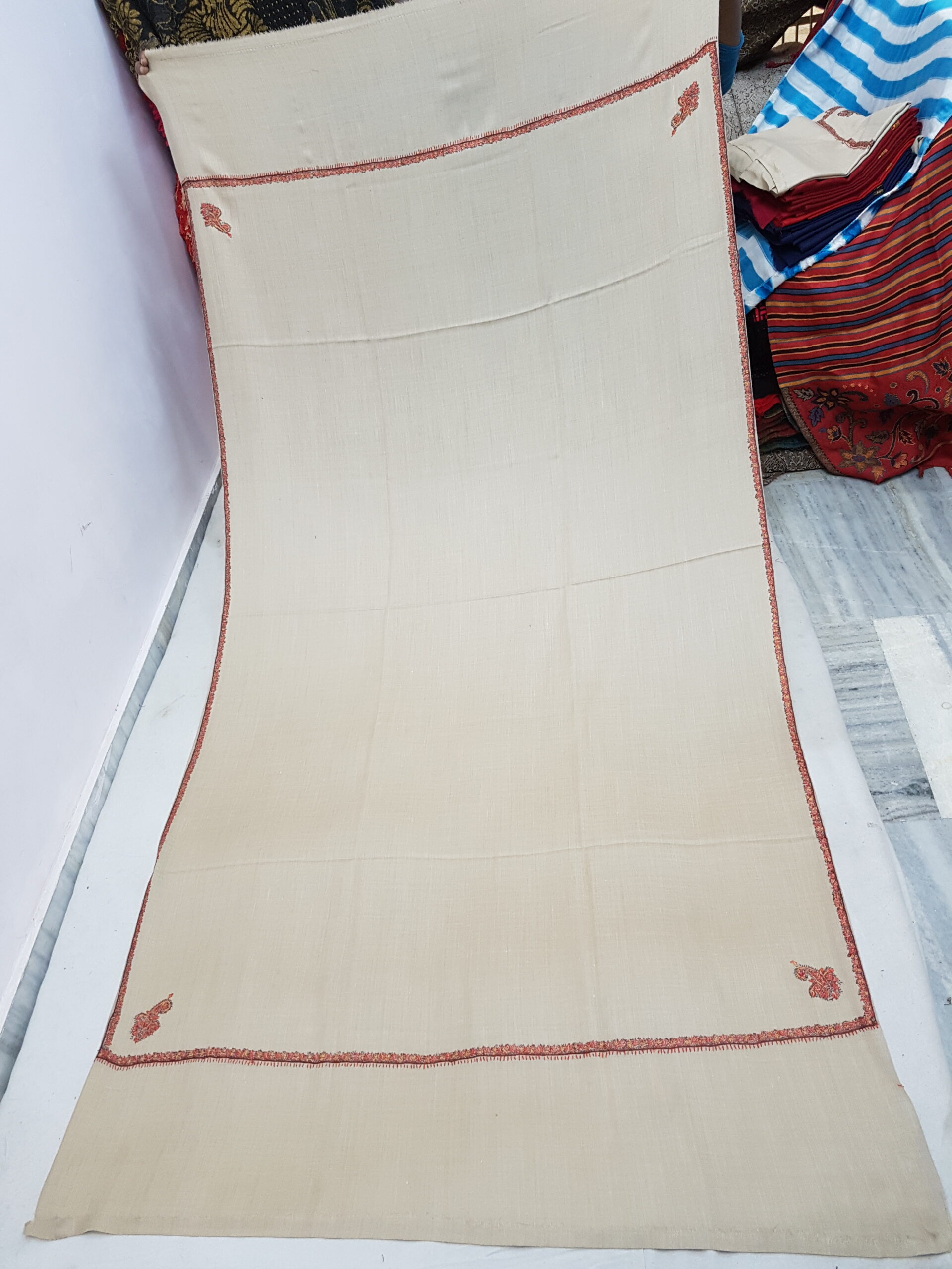 Pure wool Hand Embroidery Shawl