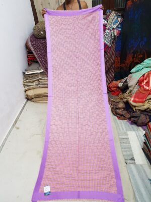 Semi Pure Check Border Stole