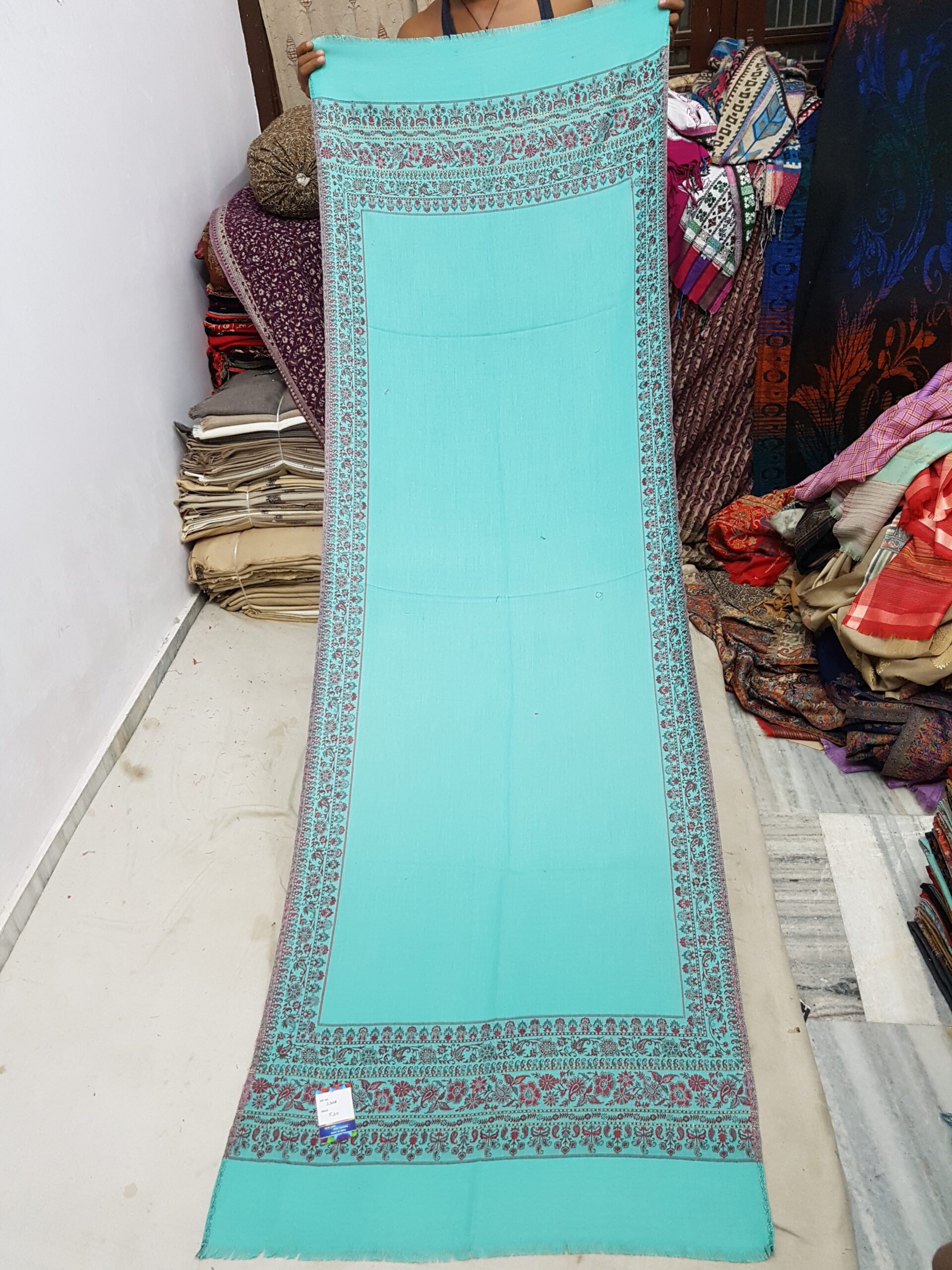 Semi Pure Four Side Border Stole