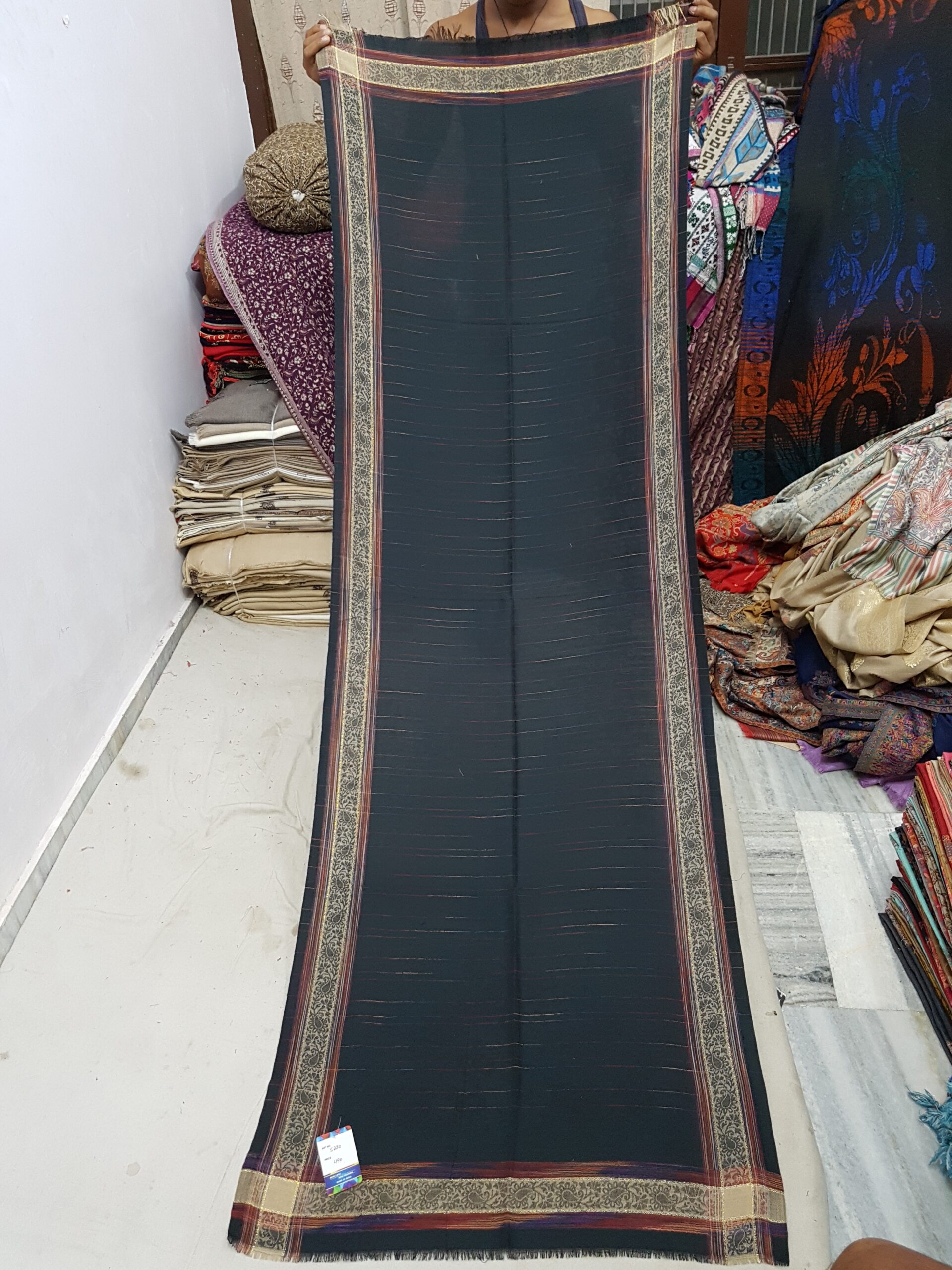 Semi Pure Zari Border Stole