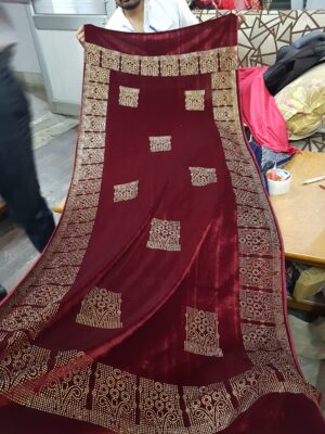 Velvet With Patch Stole