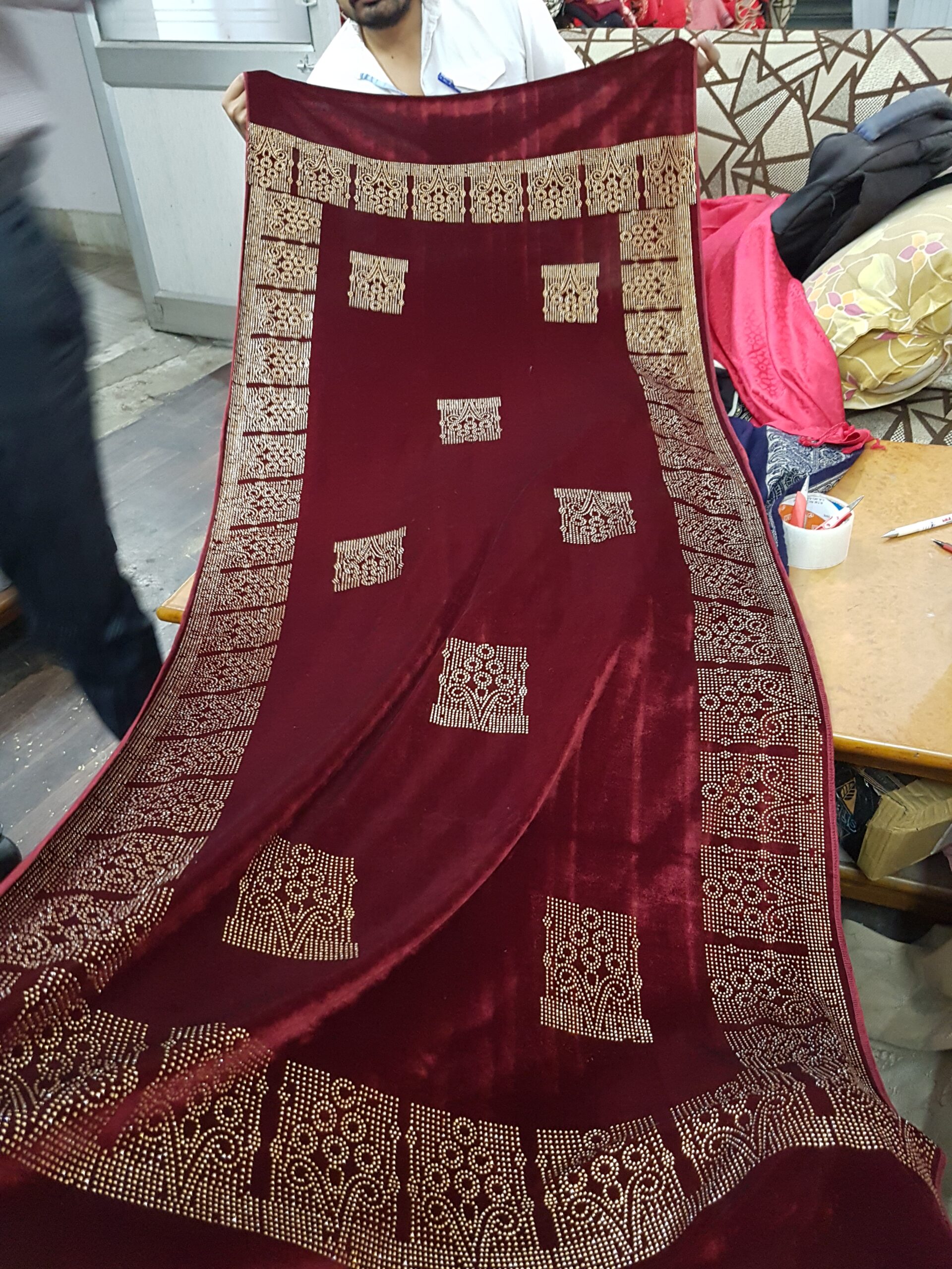 Velvet With Patch Stole