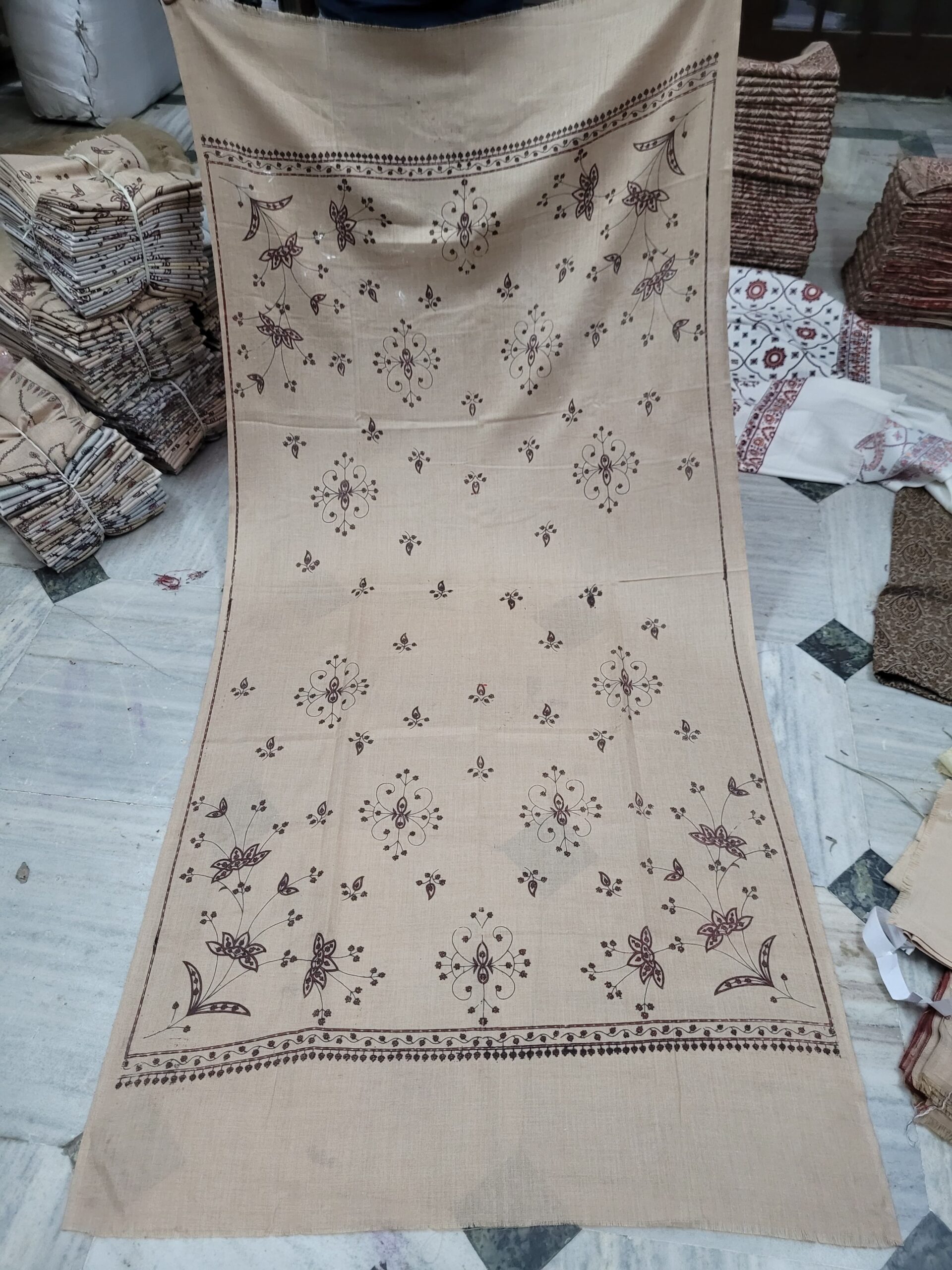 Polyester acrylic print shawl