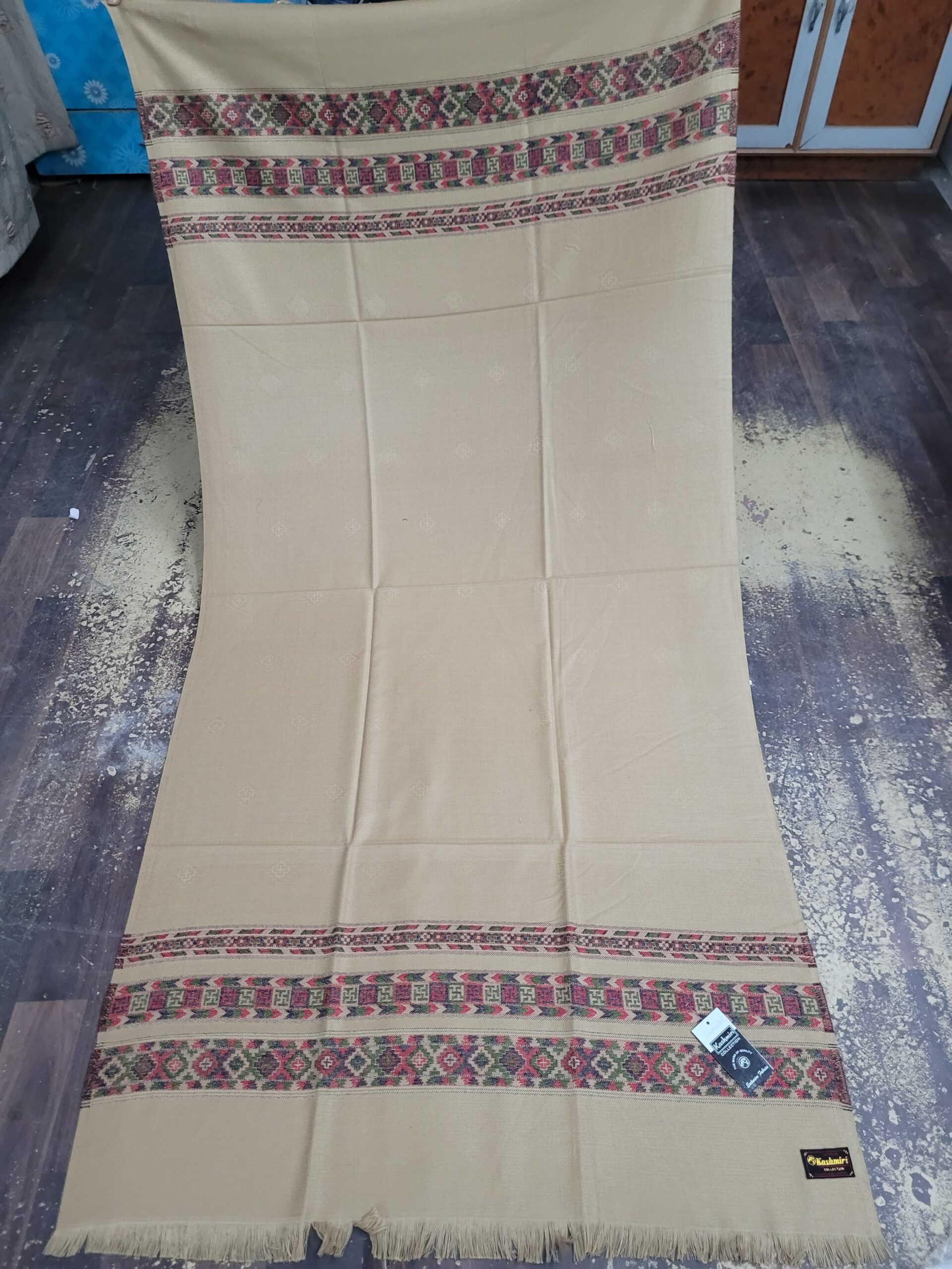 Vintage three line kullu cashmilon shawl