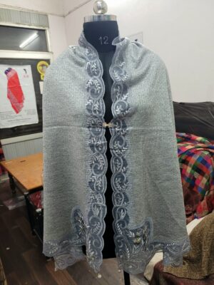 Knitted Embriodery Stole
