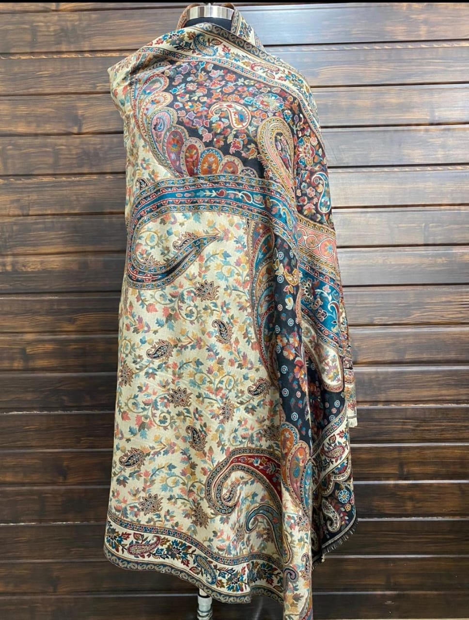 Double Beam Fine Wool Shawl