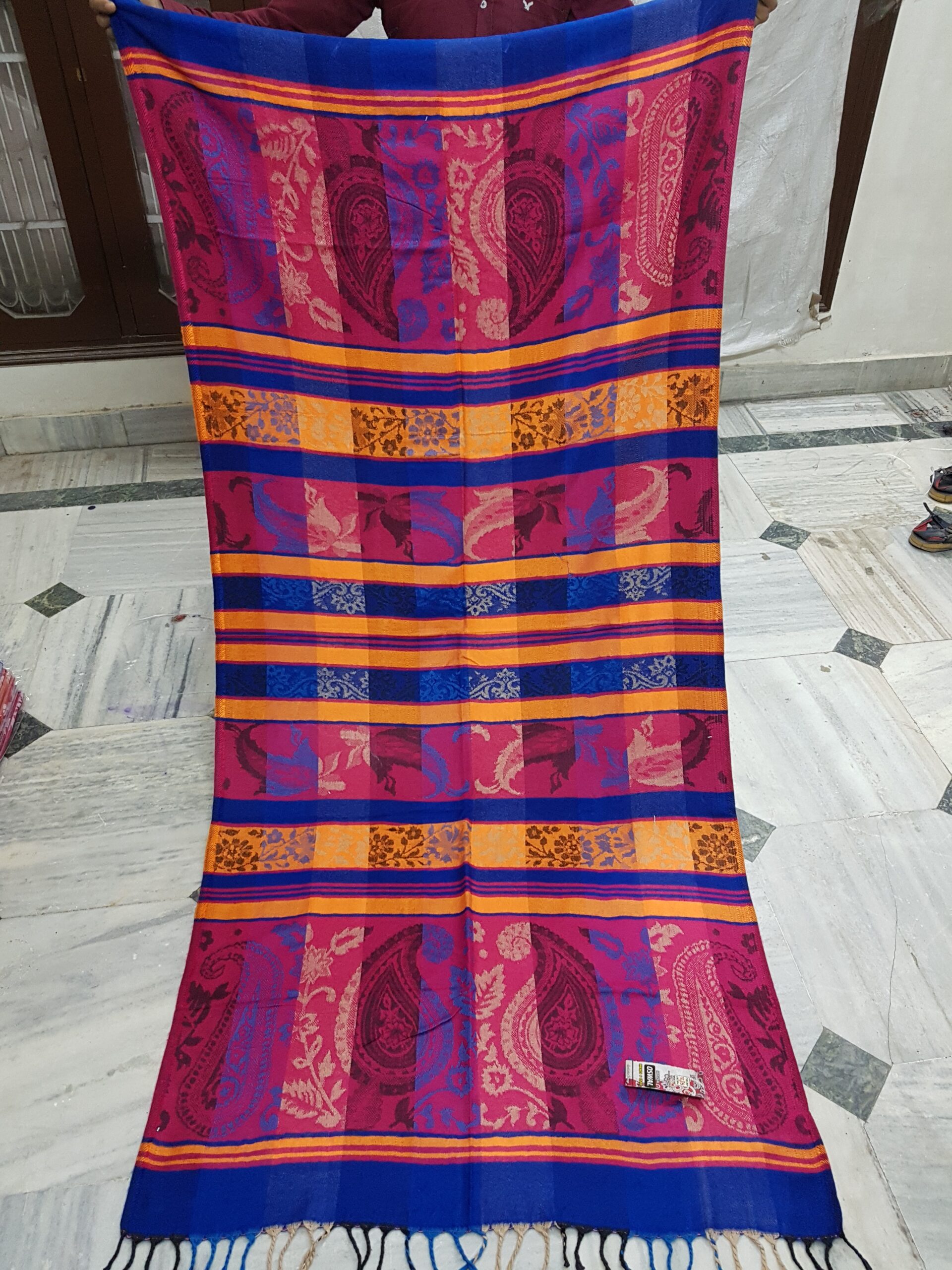 Acrylic Multi Jaal Shawl