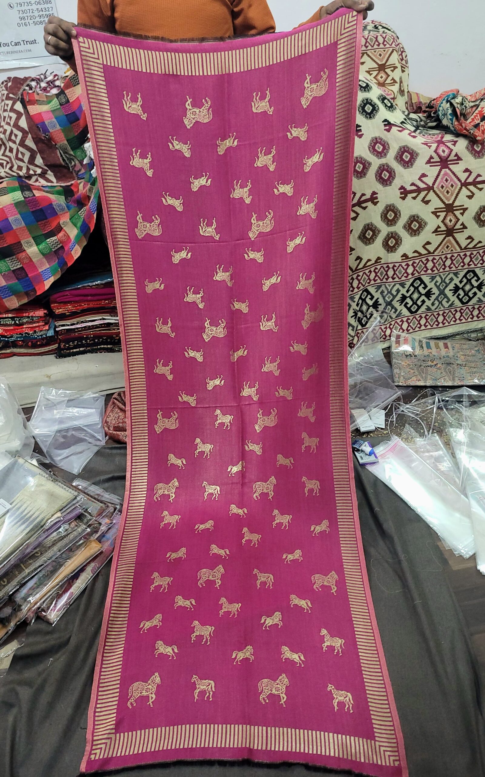 Reversible Fine Wool Stole