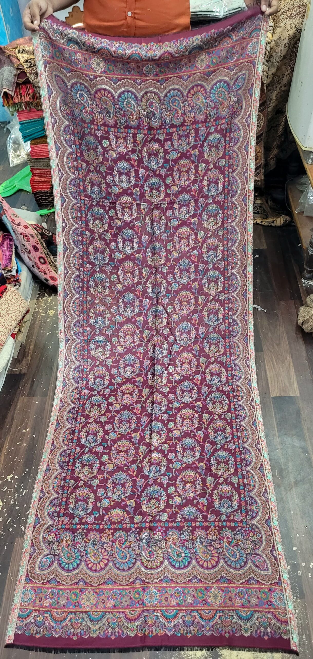 Pure Wool Zaari Kaani Stole