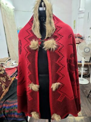 Knitted With Fur Stole