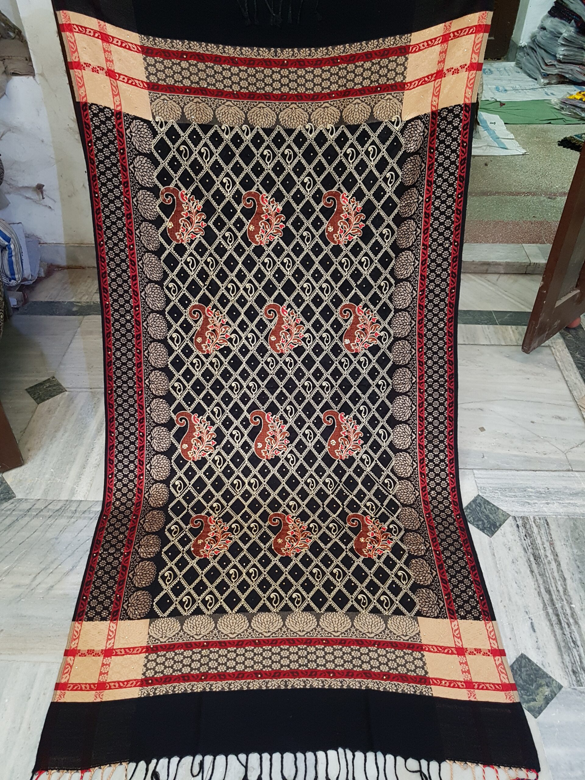 Embroidery viscose jaal Shawl