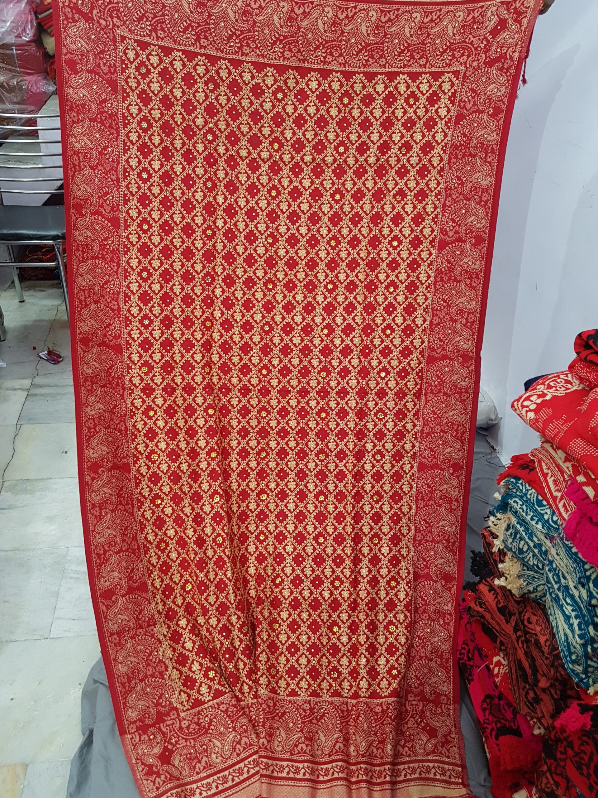 Embroidery viscose jaal Shawl
