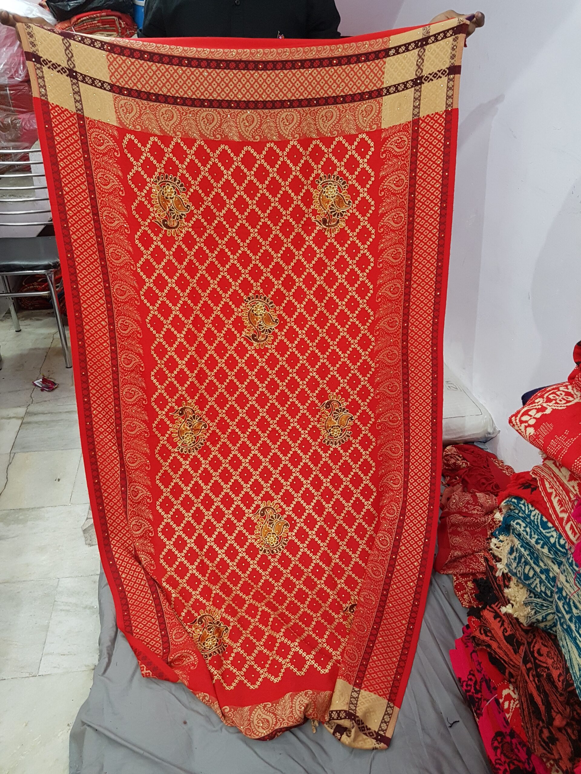 Embroidery viscose jaal Shawl