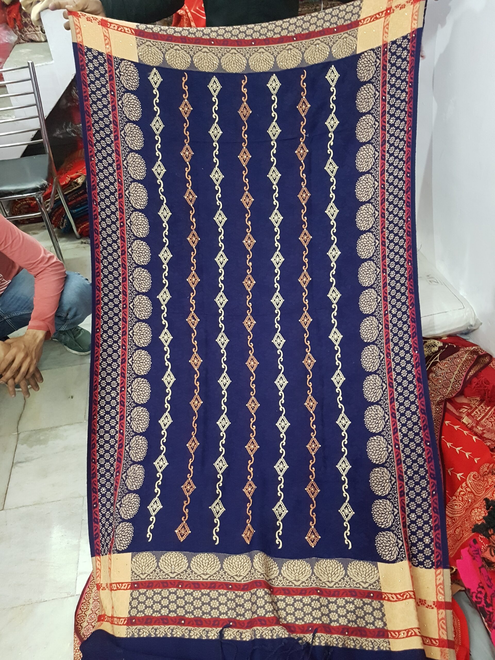 Embriodery Viscose Jaal Shawl